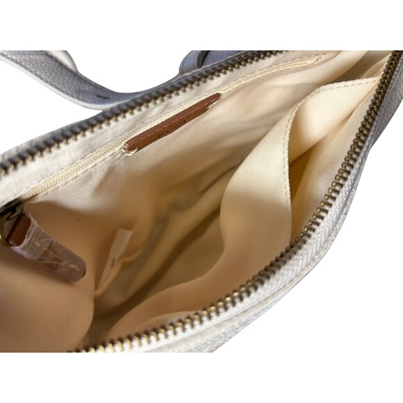 The Sak White Leather Half Moon Crossbody Bag With Adjustable Strap - Picture 10 of 12